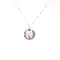 925 Sterling Silver Infinity Design Necklace with Amethyst - Nusrettaki (1)
