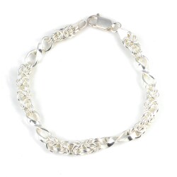 925 Ayar Gümüş Sonsuzluk Model Kral Bileklik - Nusrettaki