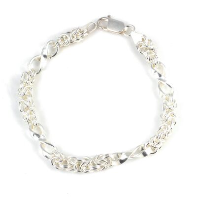 925 Ayar Gümüş Sonsuzluk Model Kral Bileklik - 1