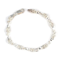 925 Ayar Gümüş Sonsuzluk Model Kral Zincir Bileklik - Nusrettaki