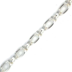 925 Ayar Gümüş Sonsuzluk Model Oval Halkalı Bileklik - 3