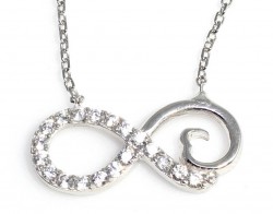 925 Sterling Silver Infinity Necklace - Nusrettaki