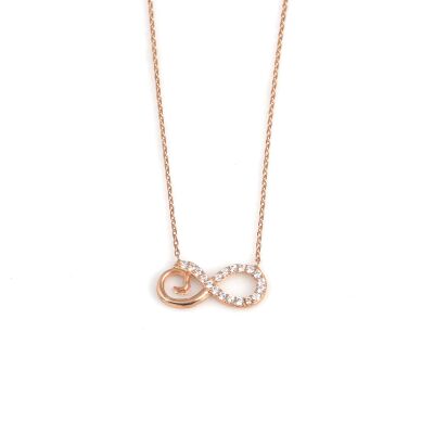 925 Sterling Silver Infinity Model Necklace - 1