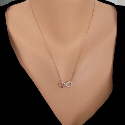 925 Sterling Silver Infinity Model Necklace - Nusrettaki