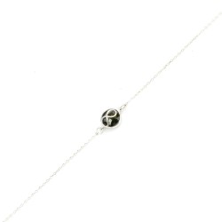 925 Sterling Silver İnfinity Design Bracelet with Peridot - Nusrettaki