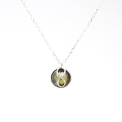 925 Sterling Silver Infinity Design Necklace with Peridot - Nusrettaki (1)