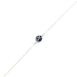 925 Sterling Silver İnfinity Design Bracelet with Sapphire - Nusrettaki (1)