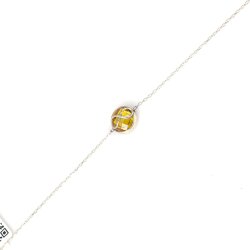 925 Ayar Gümüş Sonsuzluk Sitrin Bileklik - 5