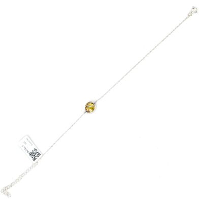 925 Ayar Gümüş Sonsuzluk Sitrin Bileklik - 6