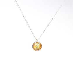 925 Sterling Silver Infinity Design Necklace with Citrine - Nusrettaki (1)