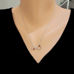 Silver Heart & Infinity Necklace - Nusrettaki