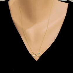 Nusrettaki - Silver Infinity &Heart Necklace