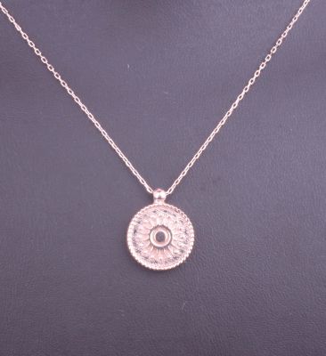 Sterling Silver Sun Coins Pendant Necklace, Rose Gold Vermeil - 4