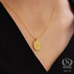 Sterling Silver Sun Coins Pendant Necklace, Rose Gold Vermeil - 5