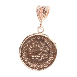 925 Ayar Gümüş Sultan Aziz Motifli Madalyon Kolye Ucu - 4