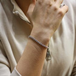 925 Ayar Gümüş Suyolu Asansör Zincirli Bileklik - 3