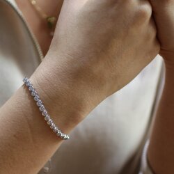 925 Ayar Gümüş Suyolu Asansör Zincirli Bileklik - Nusrettaki