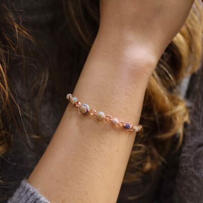 925 Ayar Gümüş Süzme Toplu Doç Zincirli Bileklik - 1