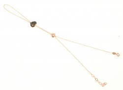 925 Sterling Silver Heart Shaped Keyhole Ring Bracelet - 3