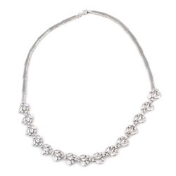 925 Ayar Gümüş Taşlı Lotus Çiçeği Model Su Yolu Kolye - Nusrettaki (1)