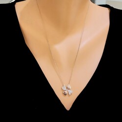 Silver Clover Necklace - Nusrettaki