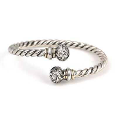 925 Ayar Gümüş Toplu Burgu Kol Erkek Bileziği - 2