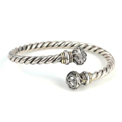 925 Ayar Gümüş Toplu Burgu Kol Erkek Bileziği - 3