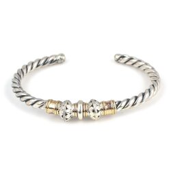 925 Ayar Gümüş Toplu Burgu Kollu Erkek Bileziği - Nusrettaki (1)