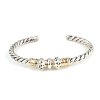 925 Ayar Gümüş Toplu Burgu Kollu Erkek Bileziği - 3