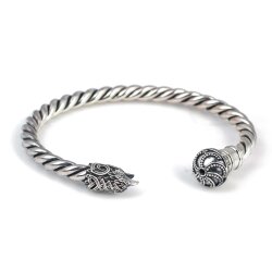 925 Ayar Gümüş Toplu Ve Şahin Başı Burgu Kol Erkek Bileziği - 5