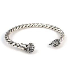 925 Ayar Gümüş Toplu Ve Şahin Başı Burgu Kol Erkek Bileziği - Nusrettaki (1)