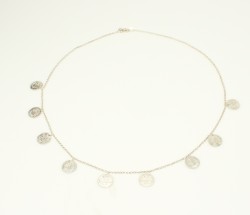 Silver Ottoman Signed Design Necklace - Nusrettaki (1)
