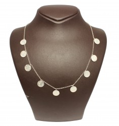 Silver Ottoman Signed Design Necklace - Nusrettaki