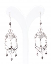 925 Silver Vintage Chandelier Filigree Earrings - Nusrettaki