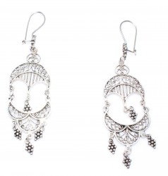 925 Silver Vintage Chandelier Filigree Earrings - Nusrettaki (1)