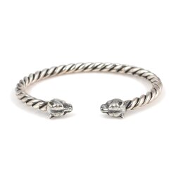 925 Ayar Gümüş Ufak Ayı Başı Burgu Kol Erkek Bileziği - 3