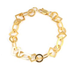 925 Ayar Gümüş Ufak Geometrik Parçalı Bileklik - Nusrettaki