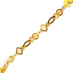 925 Ayar Gümüş Ufak Geometrik Parçalı Bileklik - 3