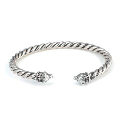 925 Ayar Gümüş Ufak Kurt Başı Burgu Kol Erkek Bileziği - Nusrettaki (1)