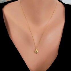 Sterling Silver Ladybug Charm Necklace, Gold Vermeil - Nusrettaki
