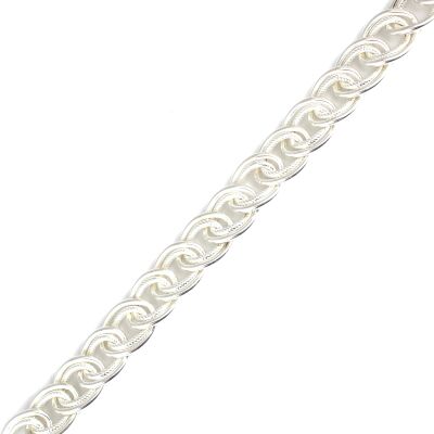 925 Ayar Gümüş Uzay Yolu Desenli Ve Düz Zincir Bileklik - 3