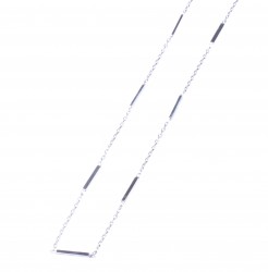 925 Ayar Gümüş Uzun Zincir Kolye, Mini Bar Parçalı, Beyaz - Nusrettaki (1)