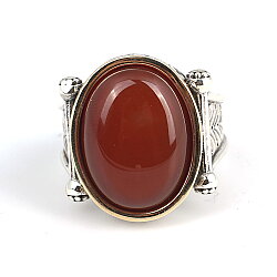 925 Ayar Gümüş ve Bronz Karışımı Akik Taşlı Erkek Yüzük, Oval - 4