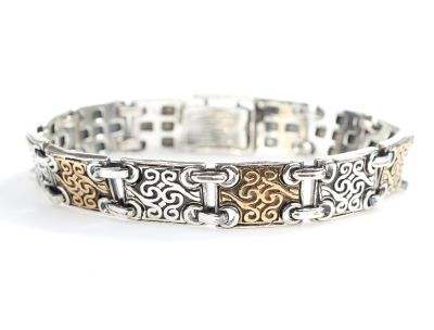 Silver & Bronze Authentic Design Bracelet - 2