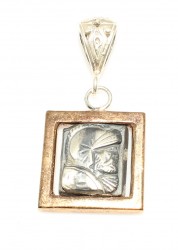 Nusrettaki - 925 Ayar Gümüş ve Bronz Karışımı Kolye Ucu