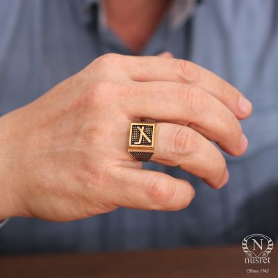 Silver & Bronze Cepni Clan Symbol Men's Ring - 5