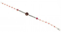Silver & Bronze Authentic Bracelet with Ruby - 3