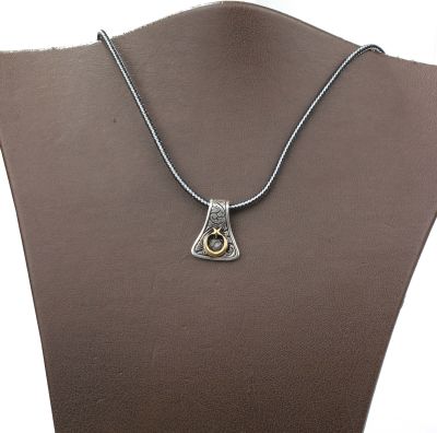 925 Ayar Gümüş ve Bronz Osmanlı Motifli Erkek Kolye Ucu
