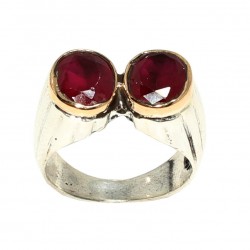 Konstantinopolis Design Authentic Ring with Ruby - Nusrettaki (1)