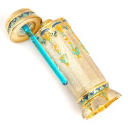 925 Ayar Gümüş Vintage Mine İşlemeli Zarif Parfüm Şişesi - 4